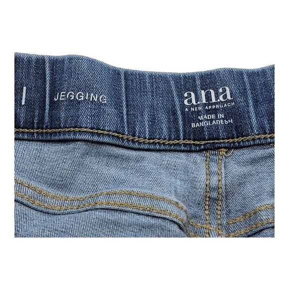 ANA A New Approach Pull On Denim Medium Wash Jeggings Size Large - Picture 4 of 10